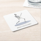 地球を揺り動かす スクエアペーパーコースター (アングル)