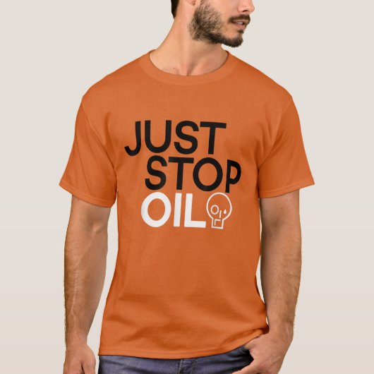 地球を救え 石油を止めろ Tシャツ (正面)