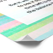 地球を救え 警告ウォーターカラーストライプ ポスター (角)