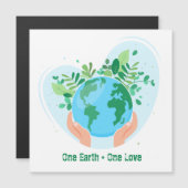 地球を救え。One Earth One Loveマグネットカード (正面/裏面)