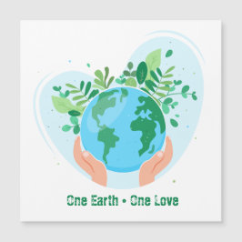 地球を救え。One Earth One Loveマグネットカード