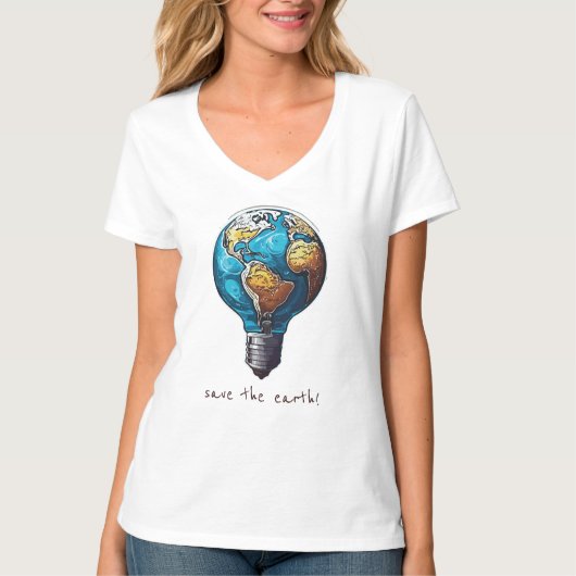 地球を救おう Tシャツ (正面)