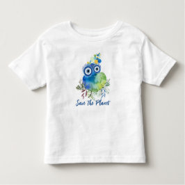地球を救おうTシャツ トドラーTシャツ