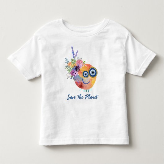 地球を救おうTシャツ トドラーTシャツ (正面)