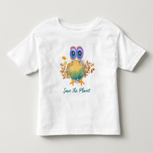 地球を救おうTシャツ トドラーTシャツ (正面)