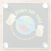 地球を救って下さい ガラスコースター (裏面)