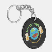 地球を救って下さい キーホルダー (正面左)