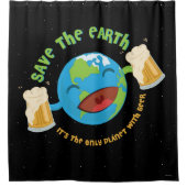地球を救って下さい シャワーカーテン (正面)