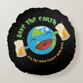 地球を救って下さい ラウンドクッション (正面)