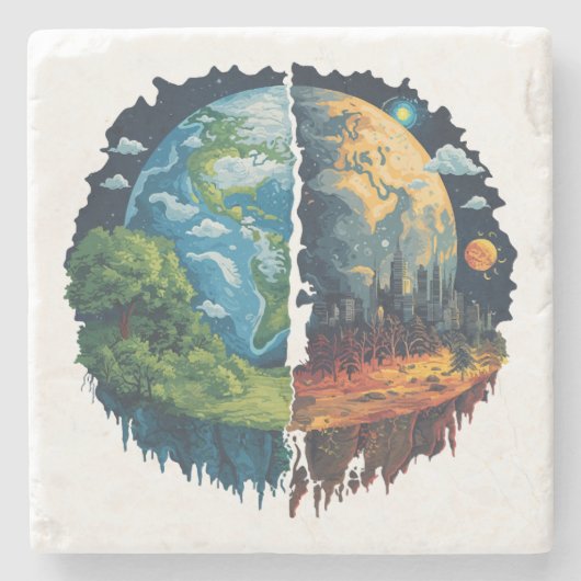 地球を殺すな ストーンコースター (正面)