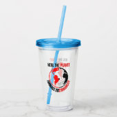 地球を癒し、持続可能性を受け入れる アクリルタンブラー (裏面)