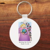 地球を癒す私たち全員 キーホルダー (正面)