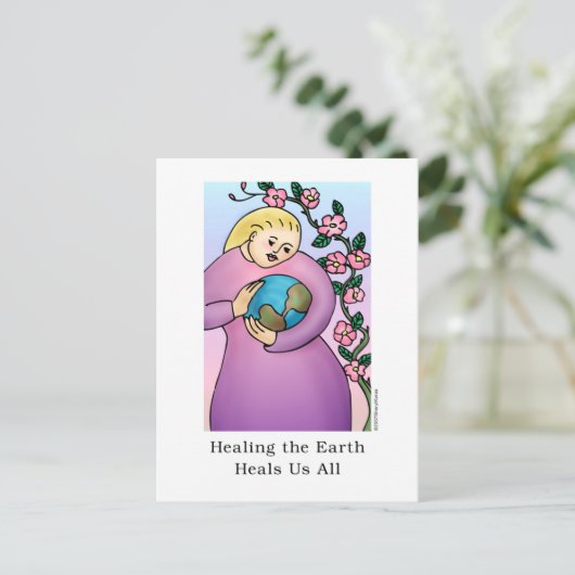 地球を癒す私たち全員 ポストカード (スタンド正面)