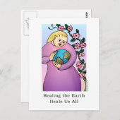 地球を癒す私たち全員 ポストカード (正面/裏面)