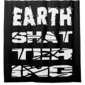 地球を粉々にする シャワーカーテン (正面)