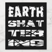 地球を粉々にする ワインラベル (シングルラベル)