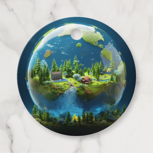 「地球を緑にして、明日を守れ。 フェイバータグ (正面)