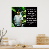 地球を良く扱う |トロピカルボーイ ポスター (キッチン)