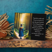 地球を良く扱う |フォレストガールのテーブルトップ フォトプラーク (側面)