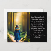 地球を良く扱う |フォレストガール ポストカード (正面/裏面)