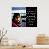 地球を良く扱う |魚釣りビレッジガールポスター ポスター (キッチン)