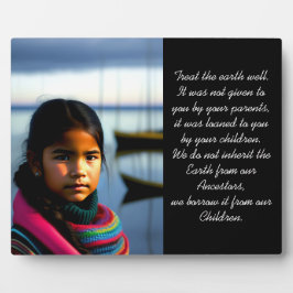 地球を良く扱う |魚釣りビレッジガール フォトプラーク