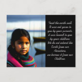 地球を良く扱う |魚釣りビレッジガール ポストカード (正面)