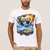 地球を超えるフットボール Tシャツ (正面)