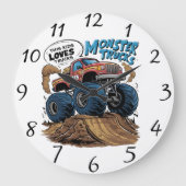 地球を駆け抜ける轟音を上げる獣 ラージ壁時計 (正面)