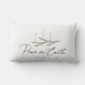 地球エレガントのクリスマスに平和をスクリプト ランバークッション (裏面)