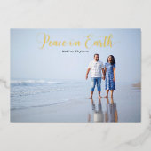 地球エレガント平和のスクリプトを作成パーソナライズされたする 箔シーズンカード (正面)