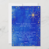 地球カスタムの平和の青と金ゴールドクリスマスカード シーズンカード (裏面)