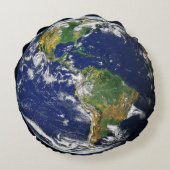 地球カラフル世界 ラウンドクッション (裏面)