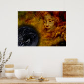 地球ガイアポスター環境デジタルコラージュ ポスター (キッチン)