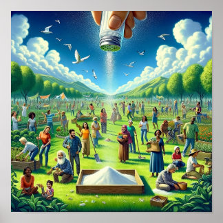 地球クリスチャン芸術ポスターの塩 ポスター