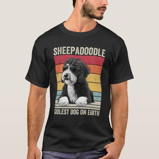 地球クールのシェパドードルT S上の犬 Tシャツ (正面)
