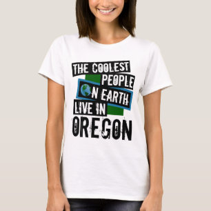 地球クールの人々がオレゴンに住む Tシャツ