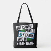 地球クールの人々はあなたの州に住んでいる トートバッグ (裏面)
