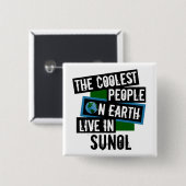地球クールの人々はスノールに住む 缶バッジ (正面&裏面)