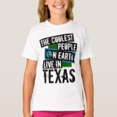 地球クールの人々はテキサス州に住む Tシャツ (正面)