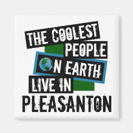 地球クールの人々はプレザントンに住んでいる マグネット