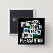 地球クールの人々はプレザントンに住んでいる 缶バッジ (正面&裏面)
