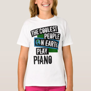 地球クールの人遊々のピアノ Tシャツ