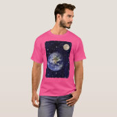 地球グローブムーン宇宙星天文学 Tシャツ (正面フル)