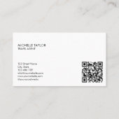 地球グローブワードマップ旅行代理店エージェントQRコード 名刺 (裏面)