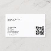 地球グローブワードマップ旅行代理店エージェントQRコード 名刺 (裏面)