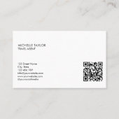 地球グローブワードマップ旅行代理店エージェントQRコード 名刺 (裏面)