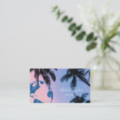 地球グローブワードマップ旅行代理店エージェントQRコード 名刺 (スタンド正面)