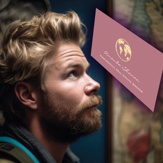 地球グローブワープマップ旅行代理店QRバラ金ゴールド 名刺