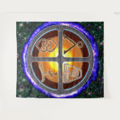 地球シンボルや象徴 タペストリー (正面(横))